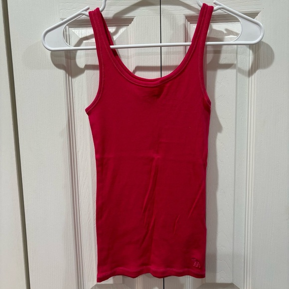 ABERCROMBIE KID’S Ribbed Stretchy Tank Top - bright pink, size M - Picture 1 of 3